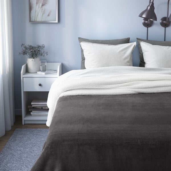 IKEA REVSUGA Blanket Gray Full/Queen