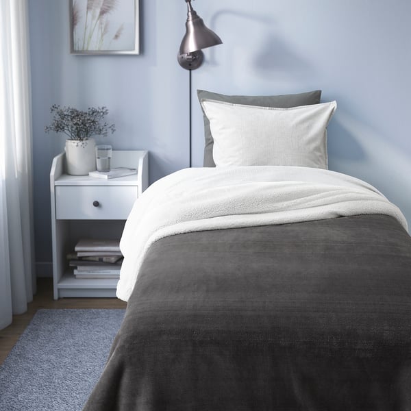 IKEA REVSUGA Blanket Gray Twin/Twin X-long