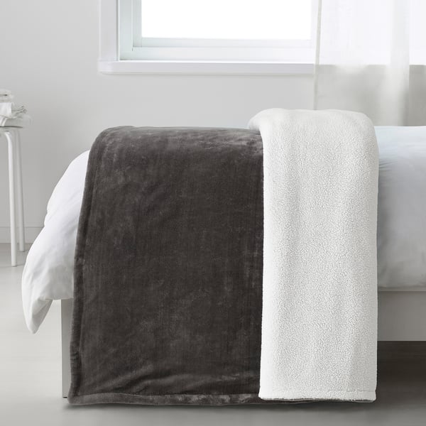 IKEA REVSUGA Blanket Gray Twin/Twin X-long