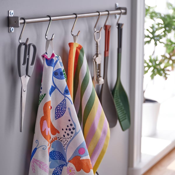 IKEA RINNIG Dish Towel Multicolor Patterned 18x24 "