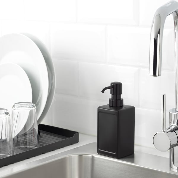 IKEA RINNIG Soap Dispenser Gray 15 Oz