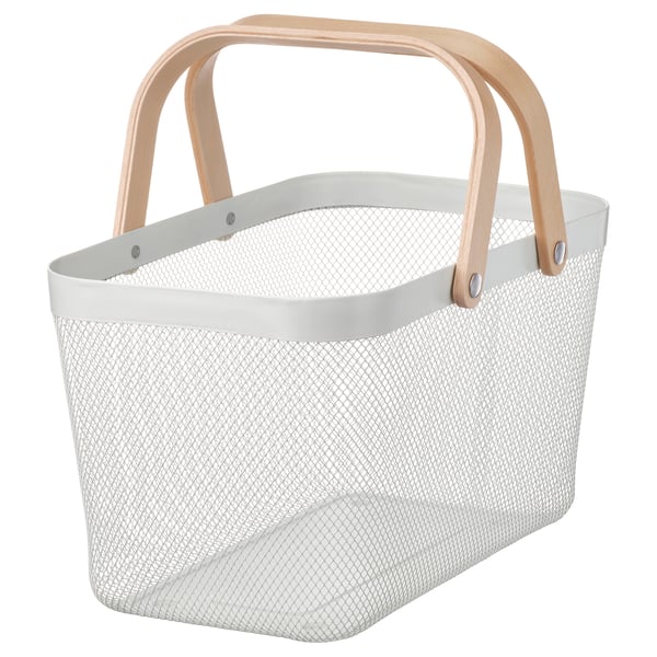 IKEA RISATORP Wire basket white 10 ¾x16 ½x9 "