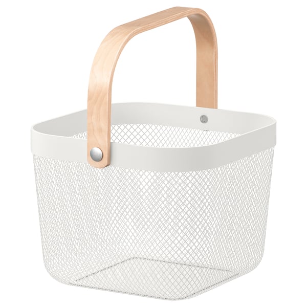 IKEA RISATORP Wire basket white 9 ¾x10 ¼x7 "