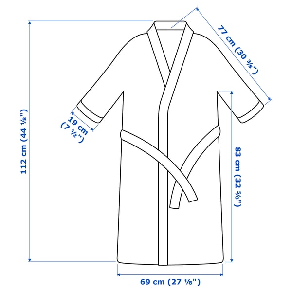 IKEA ROCKÅN Bathrobe White L/XL
