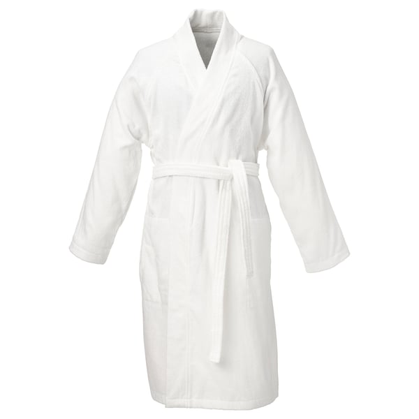 IKEA ROCKÅN Bathrobe white L/XL