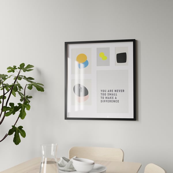 IKEA RÖDALM Frame For 5 Pictures Black 25 ¼x28 "