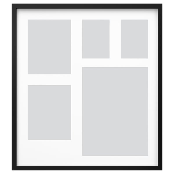 IKEA RÖDALM Frame for 5 pictures black 25 ¼x28 "