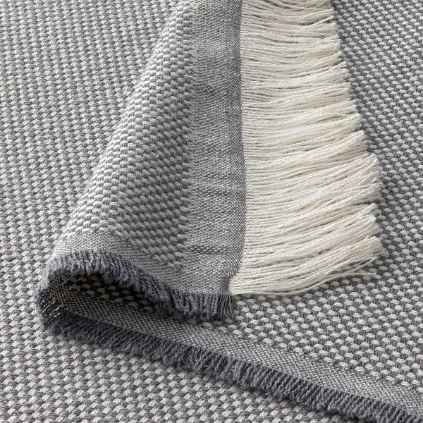 IKEA RÖNNBÄRSMAL Throw Gray/white 51x67 "