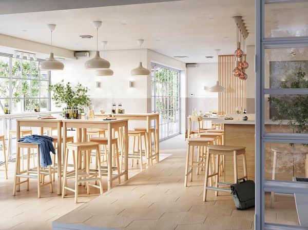 IKEA RÖNNINGE Bar Table Birch 29 1/2x29 1/2 "