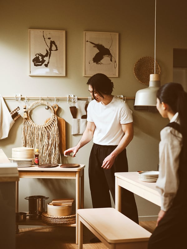 IKEA RÖNNINGE Utility Cart Birch 30 3/4x15 3/8 "