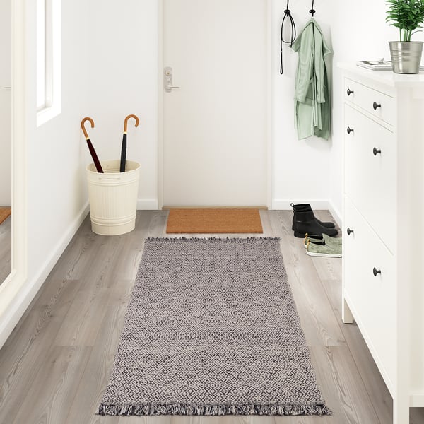 IKEA RÖRKÄR Rug Flatwoven Black/natural 2 ' 7 "x4 ' 11 "