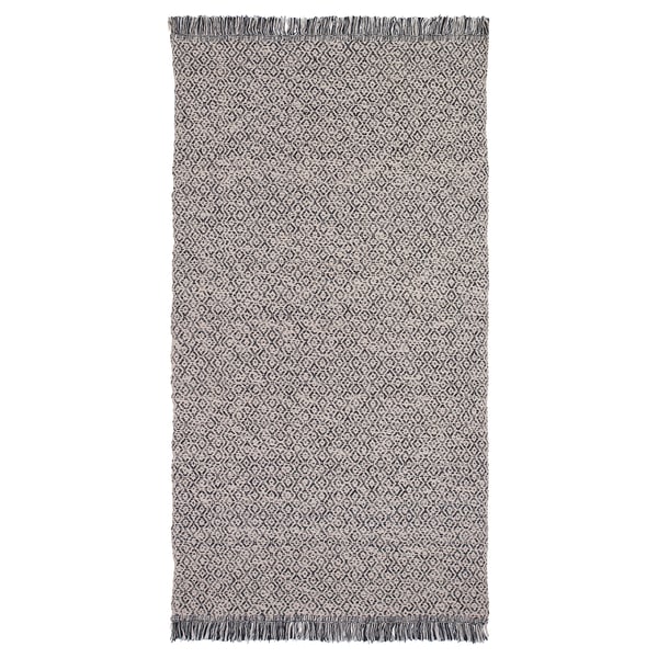 IKEA RÖRKÄR Rug flatwoven black/natural 2 ' 7 "x4 ' 11 "