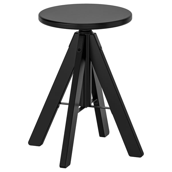IKEA RUDSTORP Stool black 17 3/8-21 5/8 "