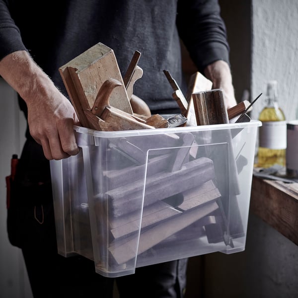 IKEA SAMLA Box Clear 15 ¼x11x11 "/6 Gallon