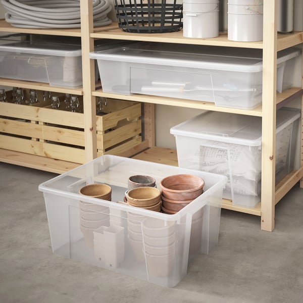 IKEA SAMLA Box Clear 22x15 ¼x11 "/12 Gallon