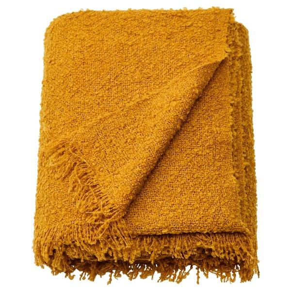 IKEA SANDBRODD Throw dark yellow 51x67 "
