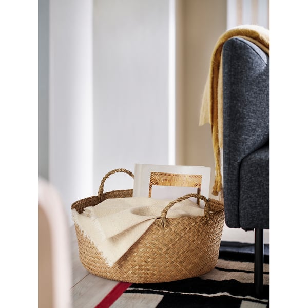 IKEA SANDJORD Basket Sedge 18x7 ¾ "