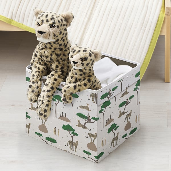 IKEA SANDLÖPARE Box Cheetah 13x15x13 "