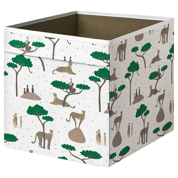 IKEA SANDLÖPARE Box cheetah 13x15x13 "