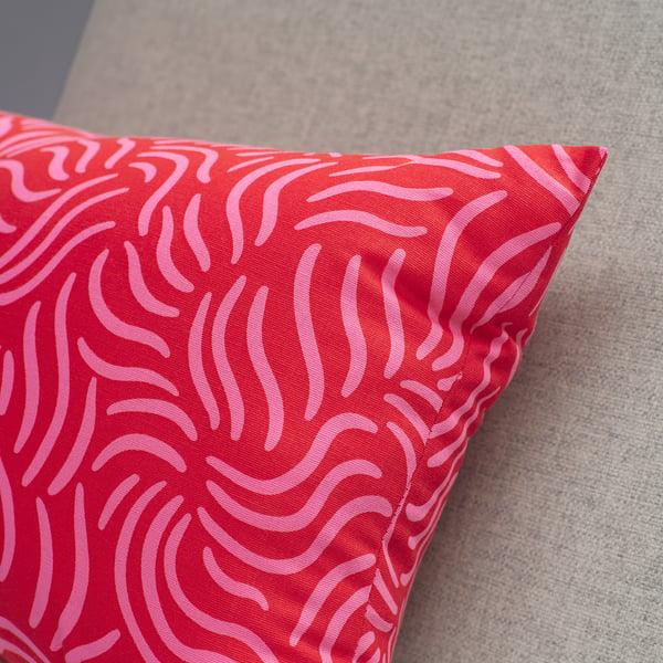 IKEA SANDMOTT Cushion Bright Red/bright Pink 12x23 "