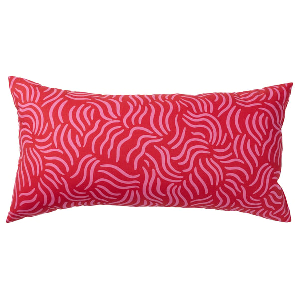 IKEA SANDMOTT Cushion bright red/bright pink 12x23 "