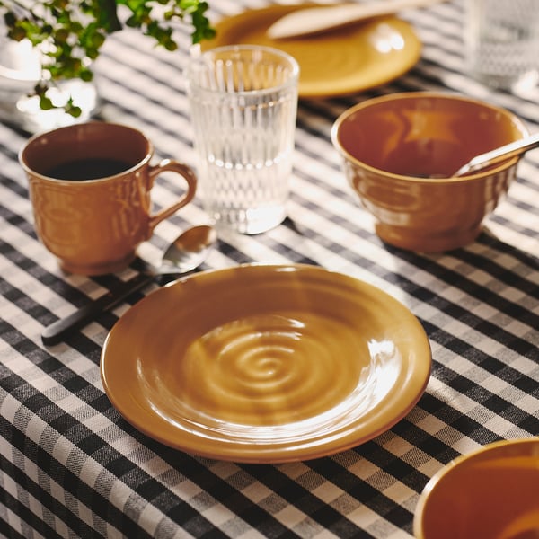 IKEA SANDSKÄDDA Side Plate Yellow 8 "