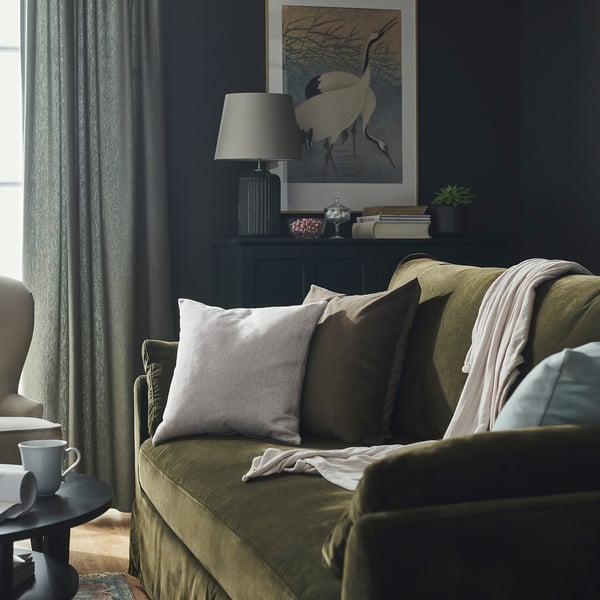 IKEA SANDTRAV Cushion Gray/white 18x18 "