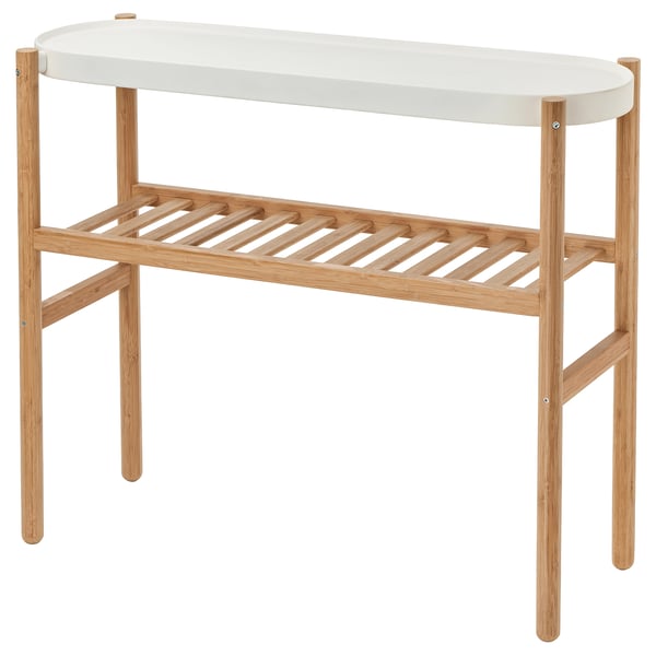 IKEA SATSUMAS Plant stand bamboo/white 27 ½ "