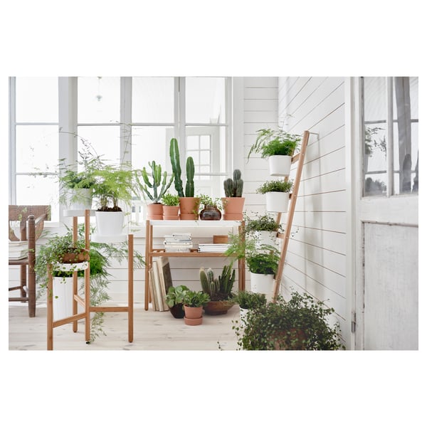 IKEA SATSUMAS Plant Stand Bamboo/white 30 ¾ "