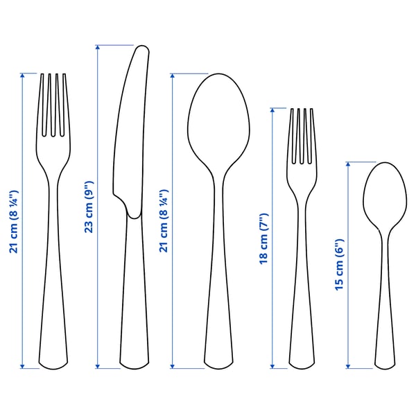 IKEA SEDLIG 20-piece Flatware Set Stainless Steel
