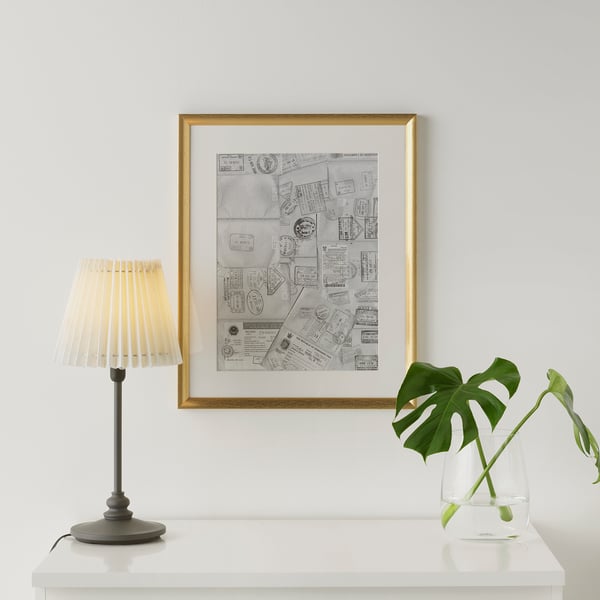 IKEA SILVERHÖJDEN Frame Gold 16x20 "