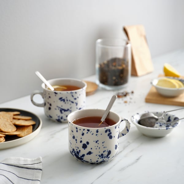 IKEA SILVERSIDA Mug Patterned/blue 14 Oz