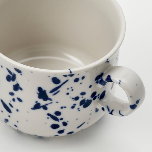 IKEA SILVERSIDA Mug Patterned/blue 14 Oz