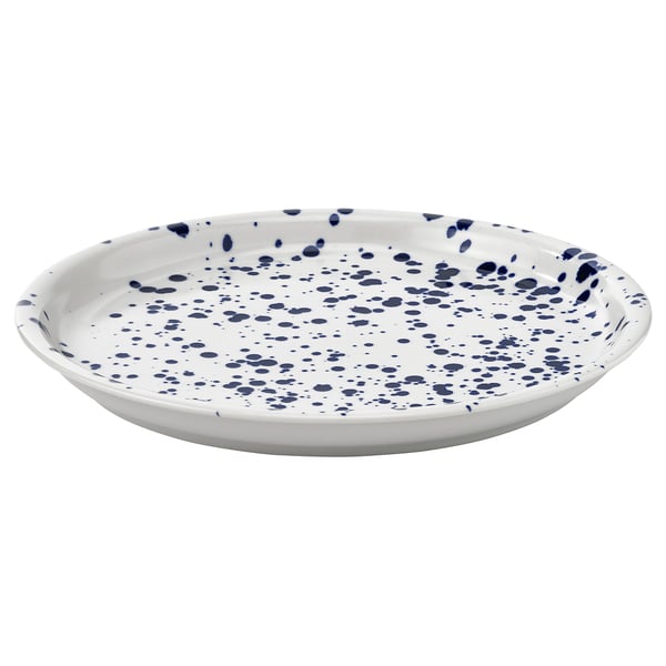 IKEA SILVERSIDA Plate patterned/blue 10 "