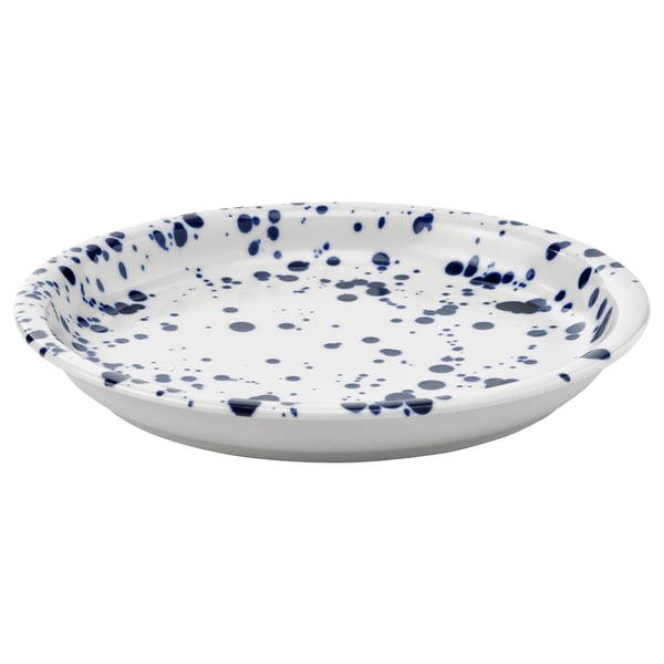 IKEA SILVERSIDA Side plate patterned/blue 8 "