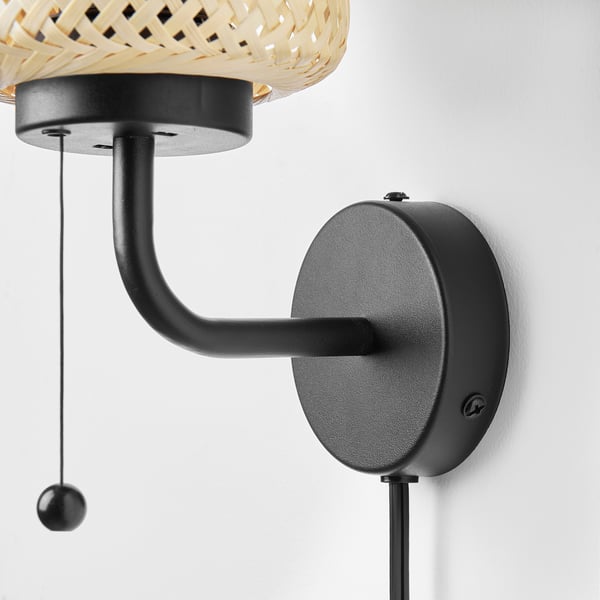 IKEA SINNERLIG Wall Lamp Bamboo/handmade