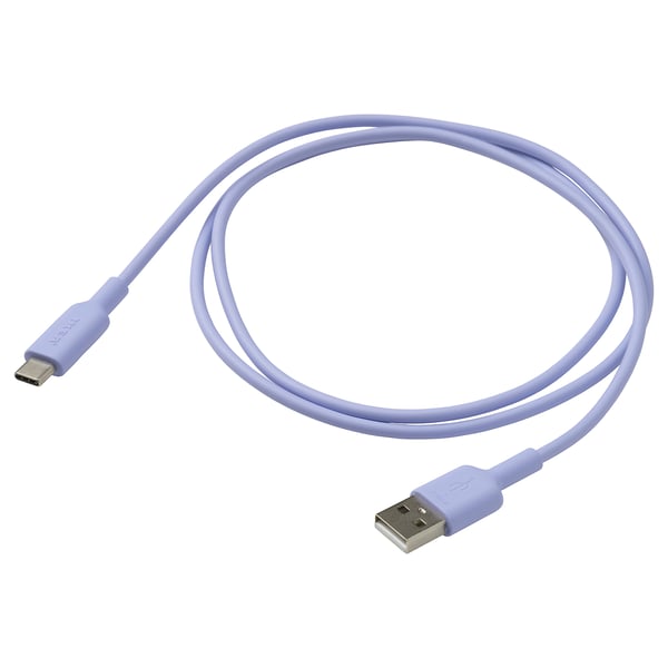 IKEA SITTBRUNN USB-A to USB-C lilac 3 ' 3 "