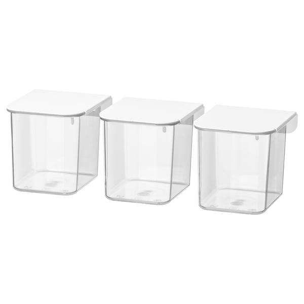 IKEA SKÅDIS Container with lid white