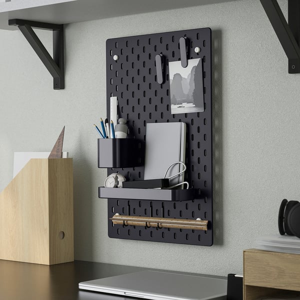IKEA SKÅDIS Pegboard Combination Black 14 ¼x22 "