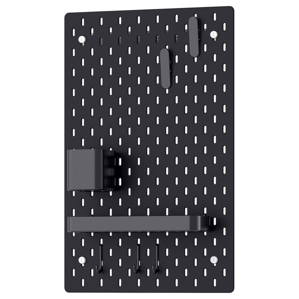 IKEA SKÅDIS Pegboard combination black 14 ¼x22 "