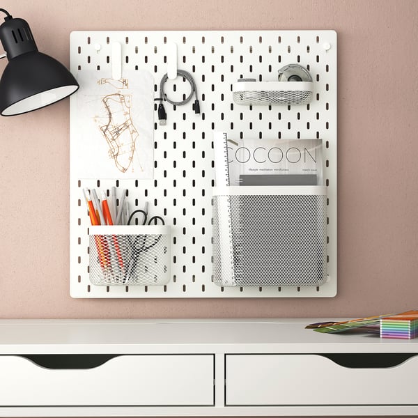 IKEA SKÅDIS Pegboard Combination White 22x22 "