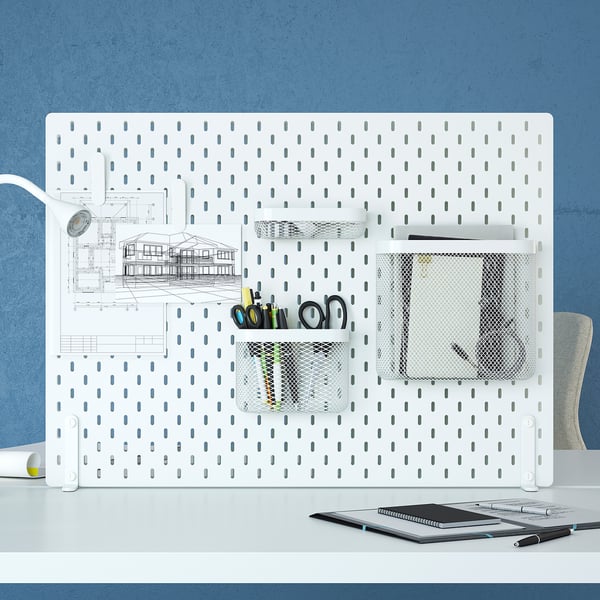 IKEA SKÅDIS Pegboard Combination White 30x22 "