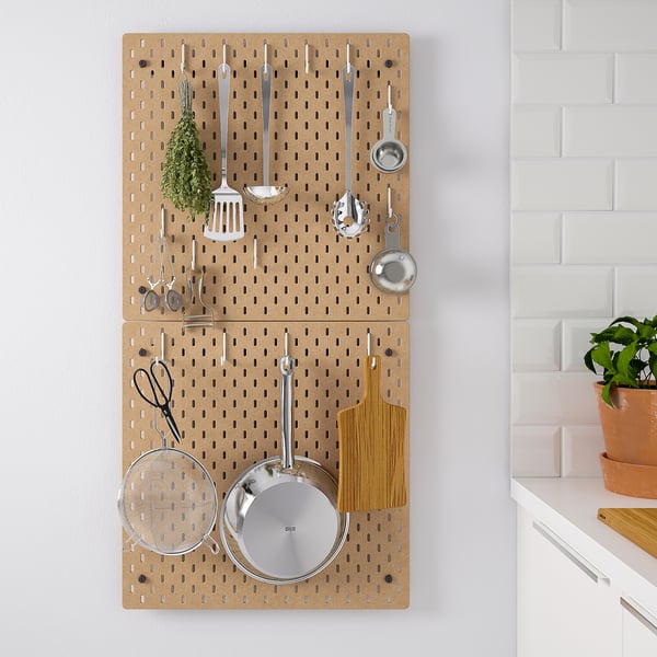 IKEA SKÅDIS Pegboard combination wood 22x44 "