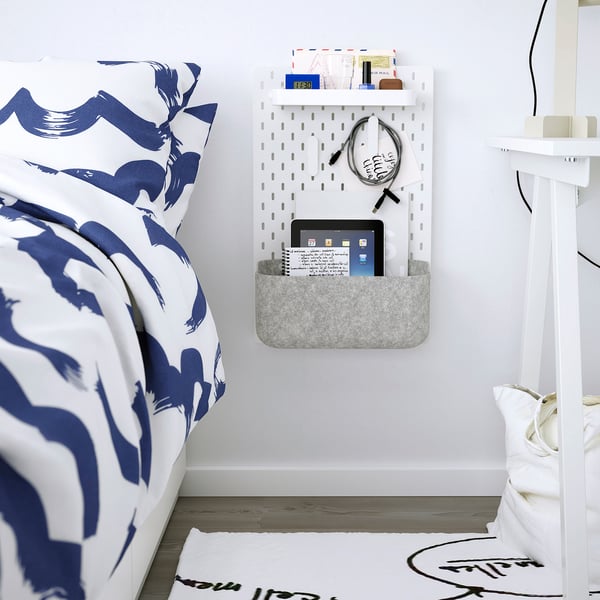 IKEA SKÅDIS Storage Basket Gray