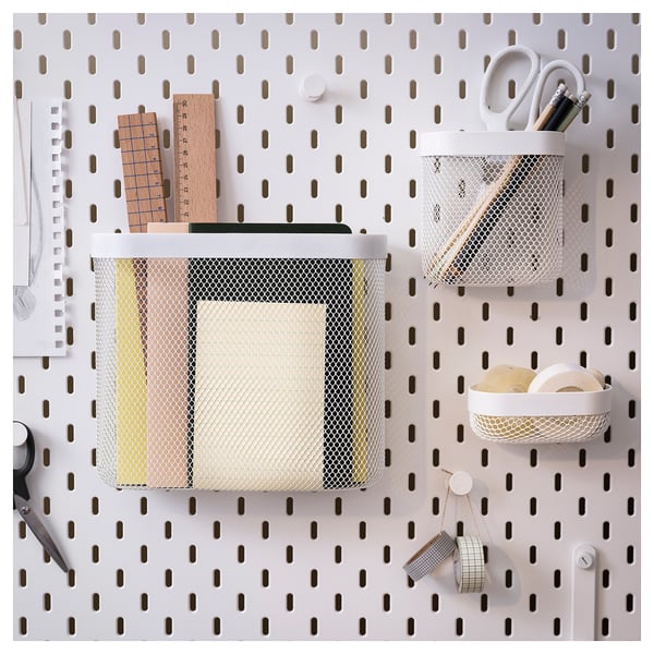 IKEA SKÅDIS Storage Basket Set Of 3 White