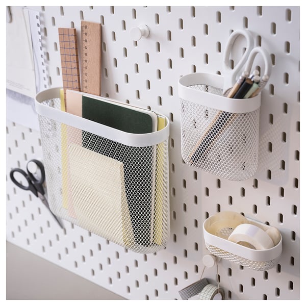 IKEA SKÅDIS Storage Basket Set Of 3 White
