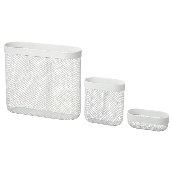 IKEA SKÅDIS Storage basket set of 3 white