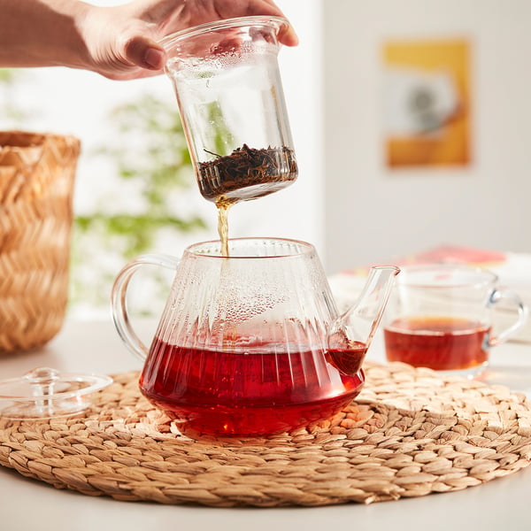 IKEA SKÄLRYTA Teapot Clear Glass 1.1 Qt