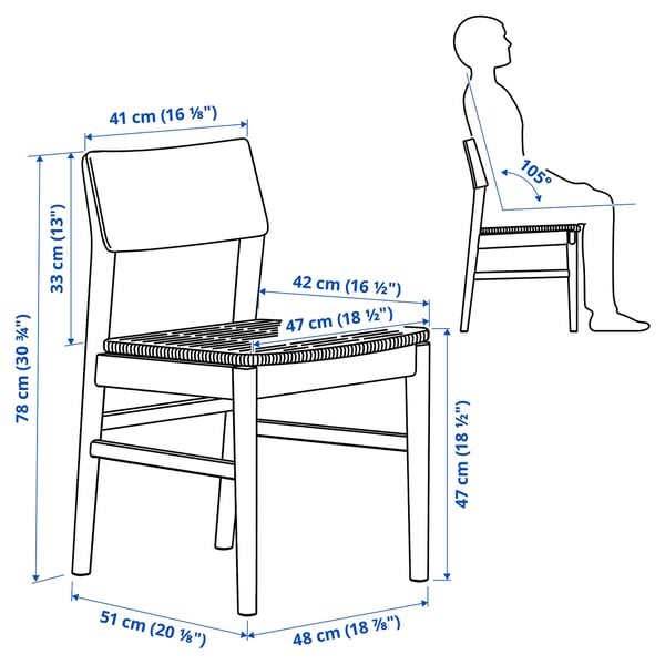 IKEA SKANSNÄS Chair Brown Beech