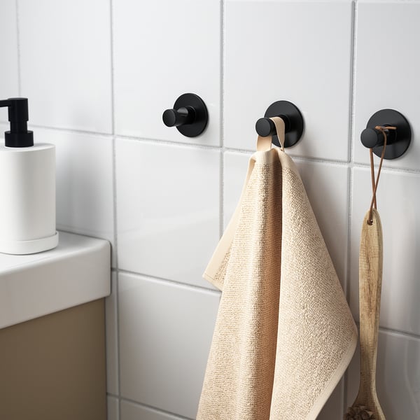 IKEA SKOGHALL Hook Self-adhesive Black